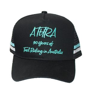 ATHRA Anniversary Trucker Cap Black / Turquoise