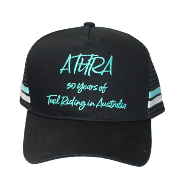 ATHRA Anniversary Trucker Cap Black / Turquoise